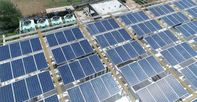 Captive solar power project for industrial energy savings